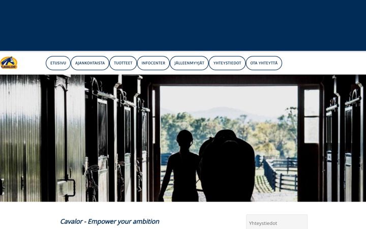 Screenshot of cavalor.fi