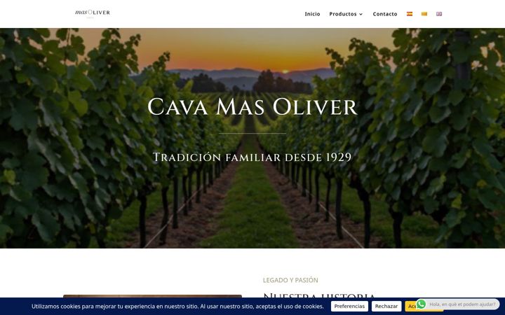 Screenshot of cavamasolive.com