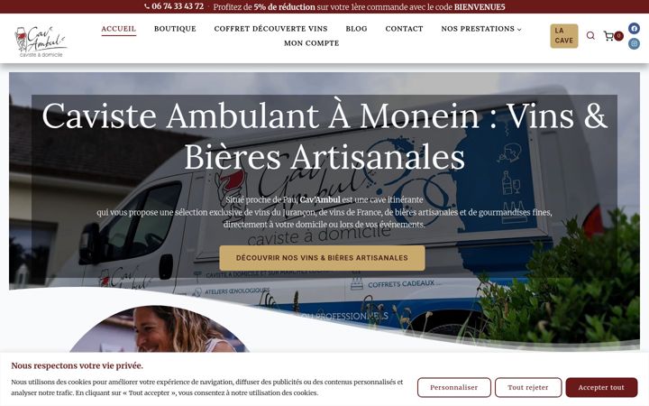 Screenshot of cavambul.com