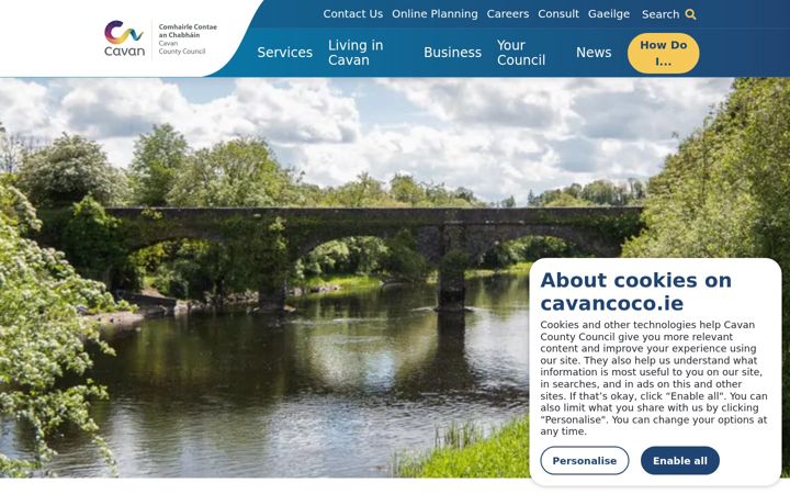 Captură de ecran a cavancoco.ie
