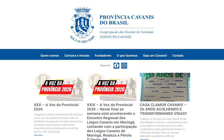 Ekrano kopija cavanis.org.br