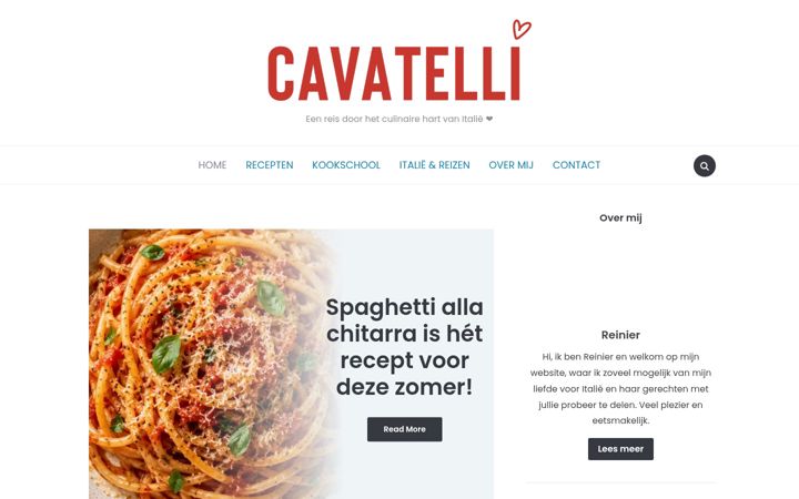 Snimka zaslona za cavatelli.nl