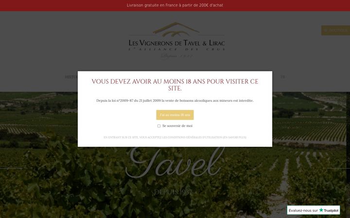Screenshot του cave-tavel-lirac.fr
