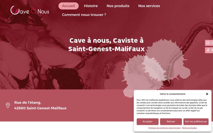 Screenshot of caveanous.fr