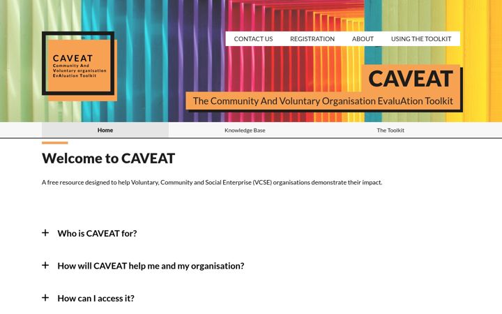 Screenshot of caveat-toolkit.co.uk