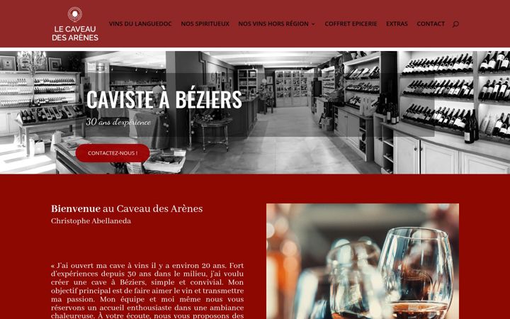 Screenshot of caveau-des-arenes.com