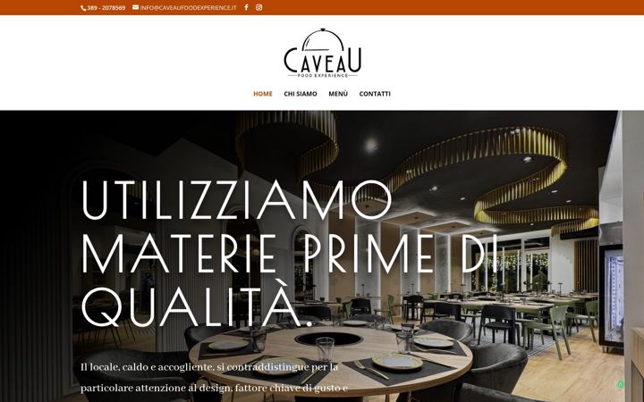 Screenshot of caveaufoodexperience.it