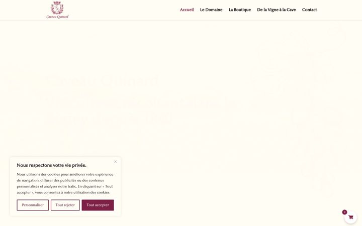 Screenshot του caveauquinard.fr