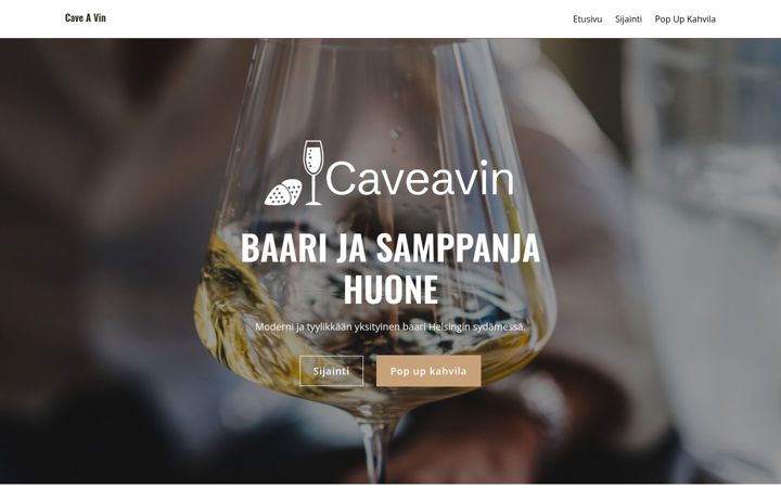 Screenshot of caveavin.fi