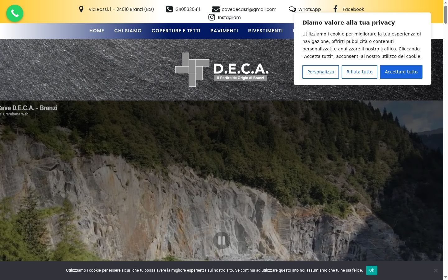 Screenshot of the consent banner shown before any interaction