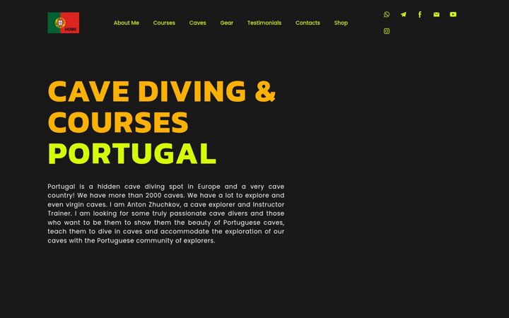 Capture d'écran de cavedivingportugal.com