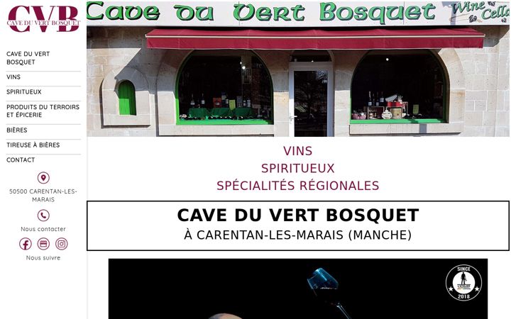 Screenshot of caveduvertbosquet.fr