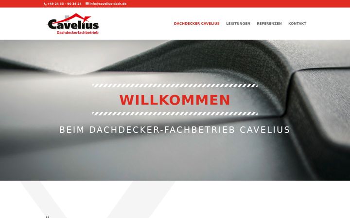 Screenshot of cavelius-dach.de