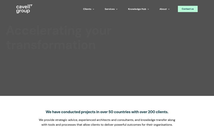 Екранна снимка на cavellgroup.com