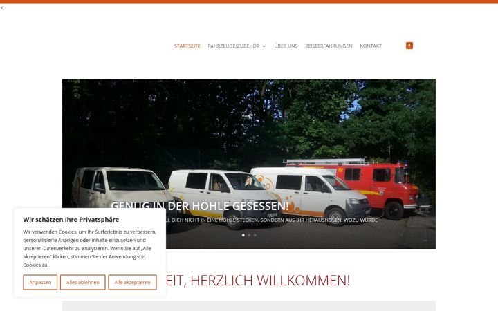 Screenshot of caveman-campers.com