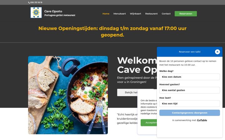Screenshot of caveoporto.nl