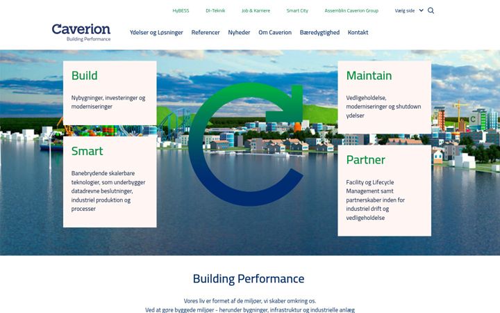 Screenshot of caverion.dk