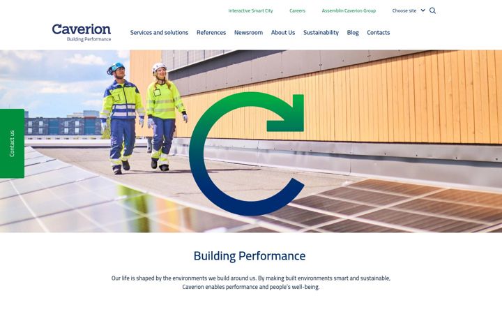 Screenshot of caverion.pl