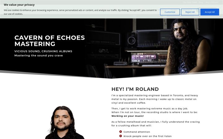 Screenshot of cavernofechoes.com
