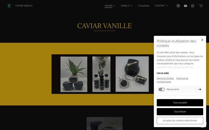 Screenshot of caviarvanille.com