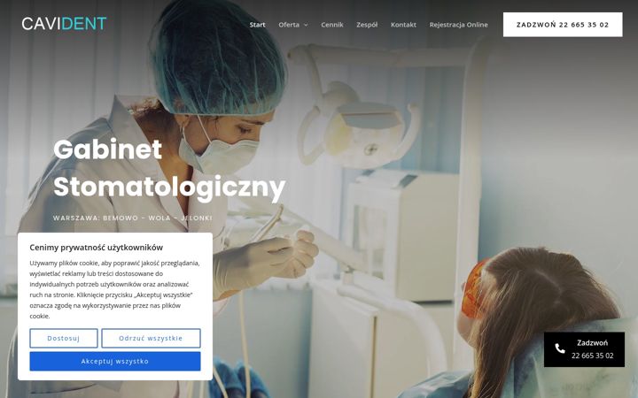 Screenshot of cavident.pl