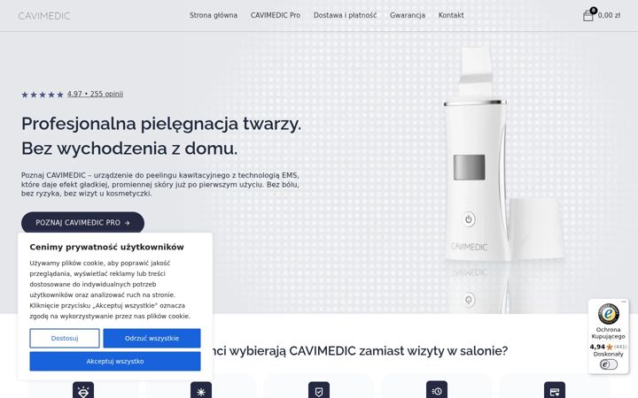 Zrzut ekranu cavimedic.pl
