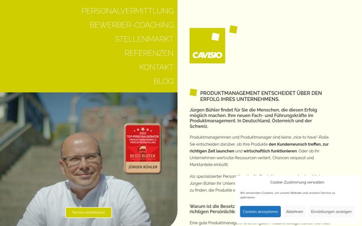Screenshot of cavisio.de
