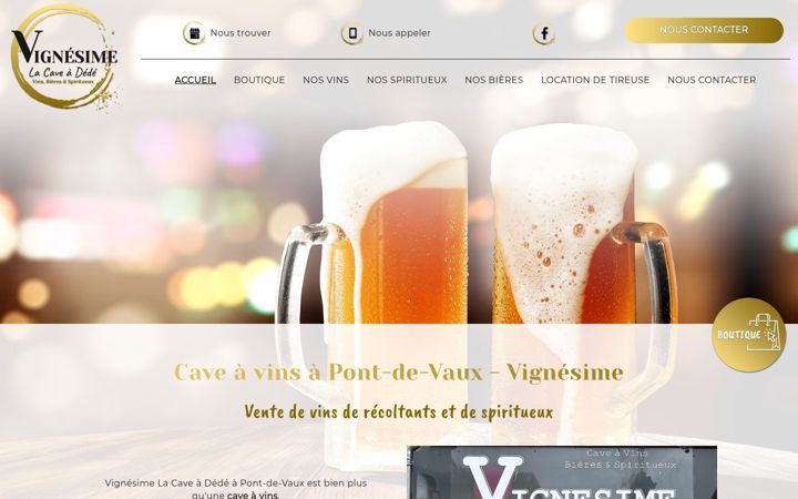 Screenshot of caviste-vignesime.fr