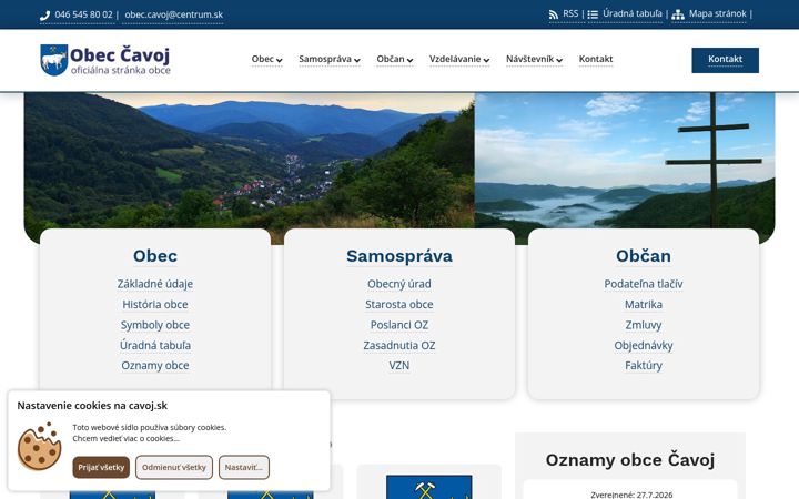 Screenshot of cavoj.sk