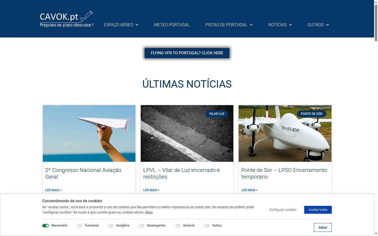 Skærmbillede af samtykkebanneret, som det blev vist før nogen interaktion