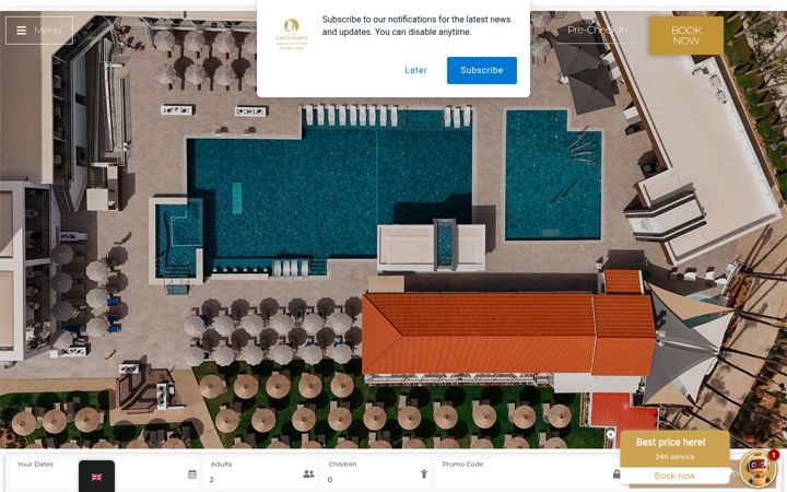 Screenshot of cavomaris.com