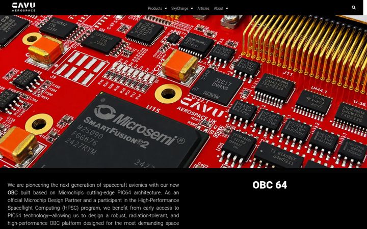 Snímek obrazovky cavuaerospace.uk