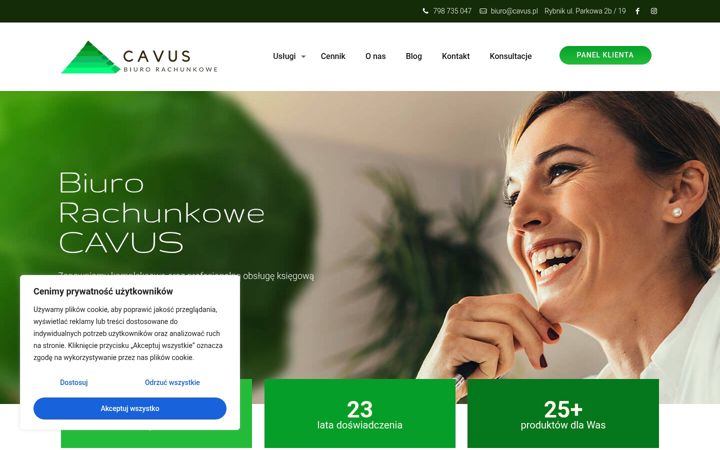 Screenshot of cavus.pl