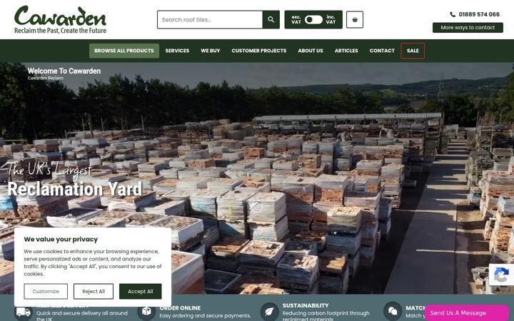 Screenshot of cawardenreclaim.co.uk