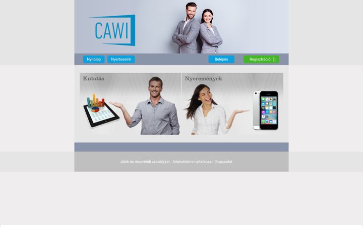 Screenshot of cawi.hu