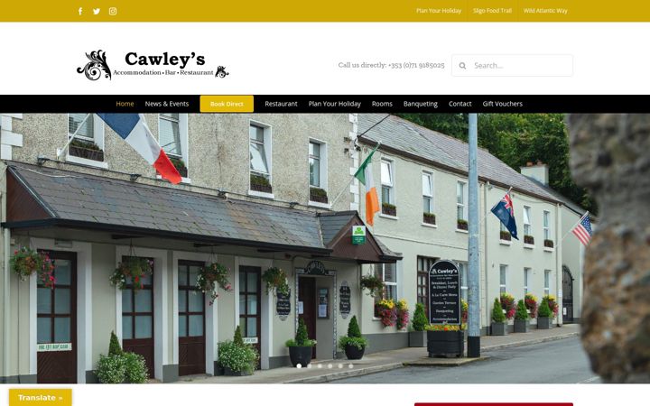 Capture d'écran de cawleysguesthouse.ie