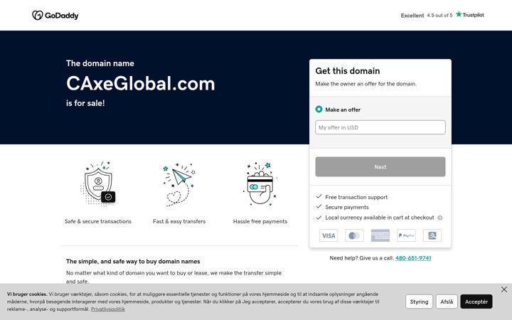 Screenshot of caxeglobal.com
