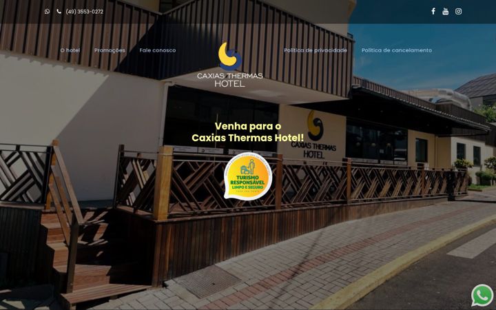 Ekrano kopija caxiasthermashotel.com.br