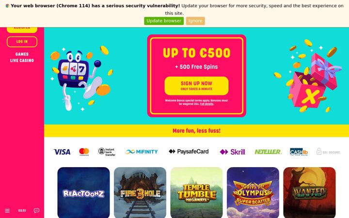 Screenshot of caxino.com