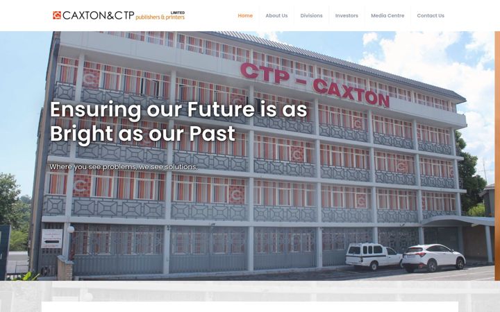 Screenshot of caxton.co.za