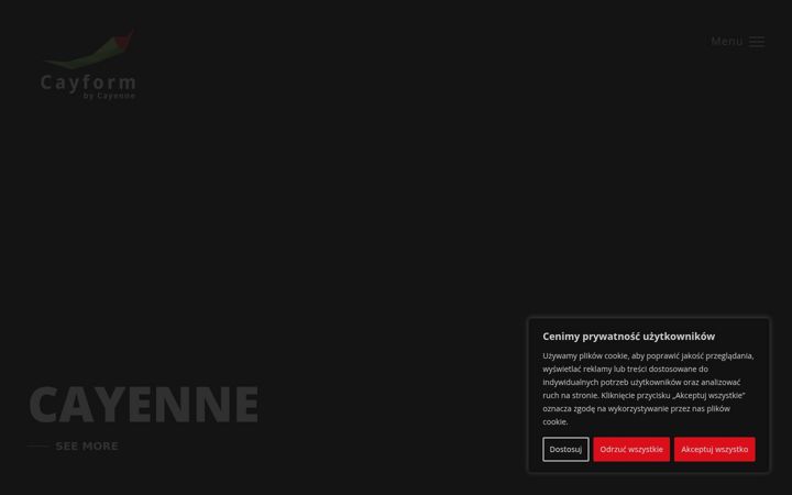 Zrzut ekranu cayenne.com.pl