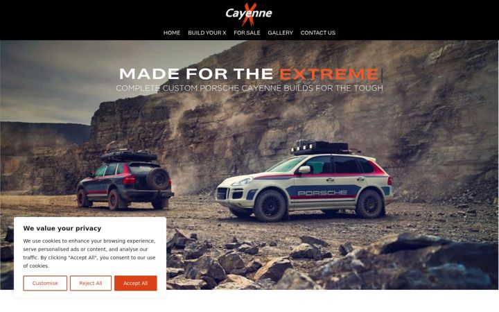 Screenshot von cayennex.co.za