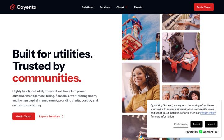 Screenshot of cayenta.com