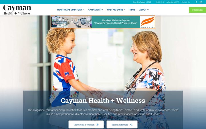 Screenshot of caymanhealth.com