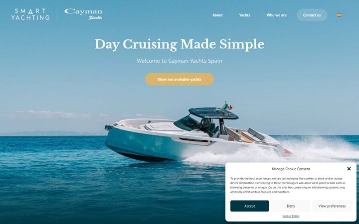 Screenshot of caymanyachts.es