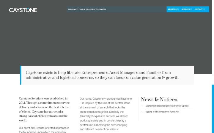 Screenshot of caystone.com
