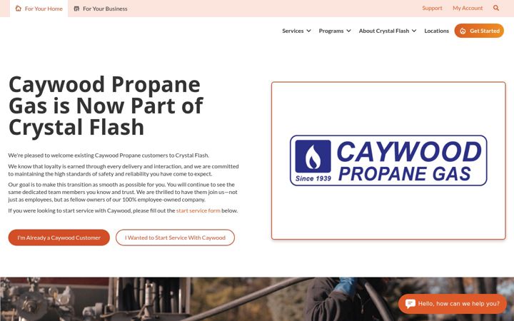 Screenshot of caywoodpropane.com