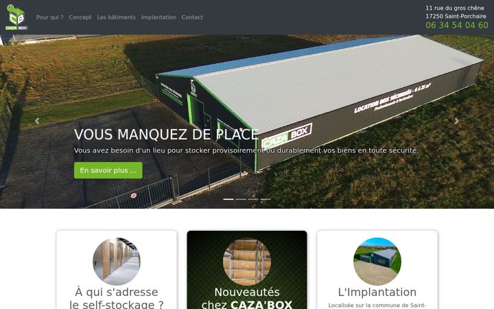 Screenshot of caza-box.com