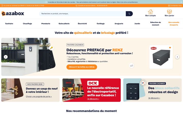 Screenshot of cazabox.com