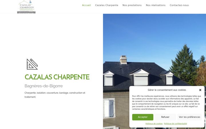 Screenshot of cazalas-charpente.com